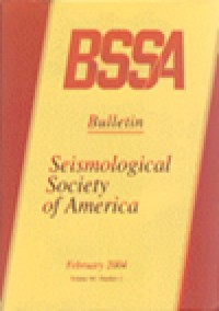 Bulletin Of The Seismological Society Of America