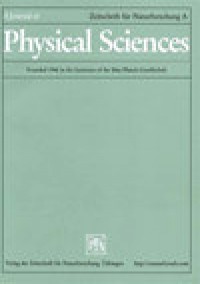 Zeitschrift Fur Naturforschung Section A-a Journal Of Physical Sciences