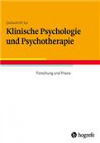 Zeitschrift Fur Klinische Psychologie Und Psychotherapie