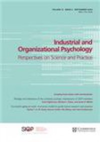 Industrial And Organizational Psychology-perspectives On Science And Practice