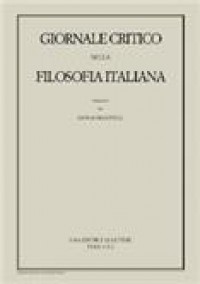 Giornale Critico Della Filosofia Italiana