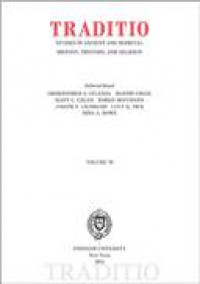 Traditio-studies In Ancient And Medieval History Thought And Religion