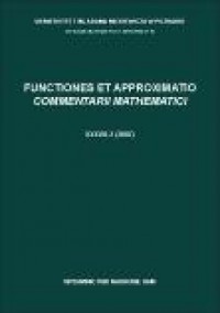 Functiones Et Approximatio Commentarii Mathematici